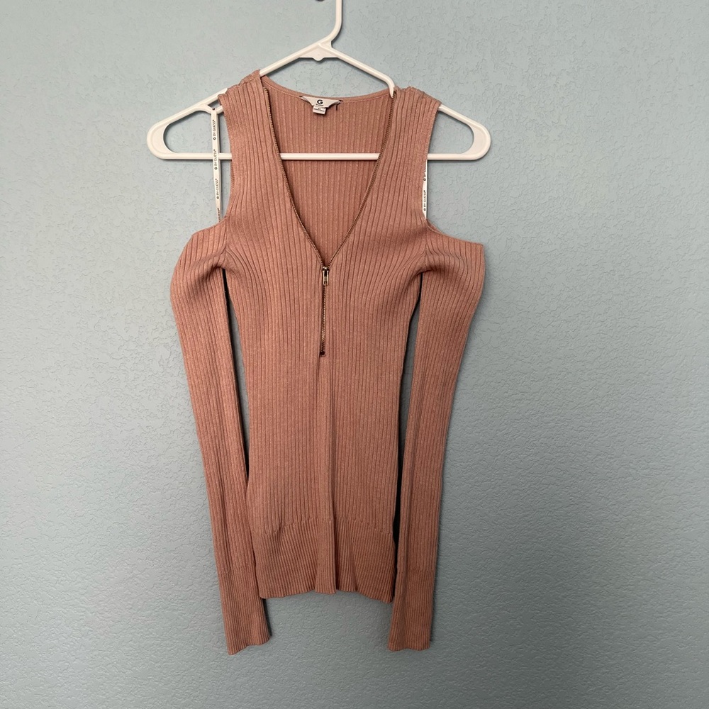 G by Guess Cold Shoulder Top